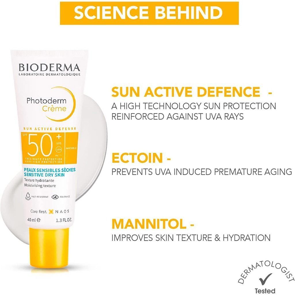 Bioderma Photoderm Water-Resistant Moisturizing Facial Sunscreen for Sensitive & Dry Skin SPF50+, 40ml product image 6