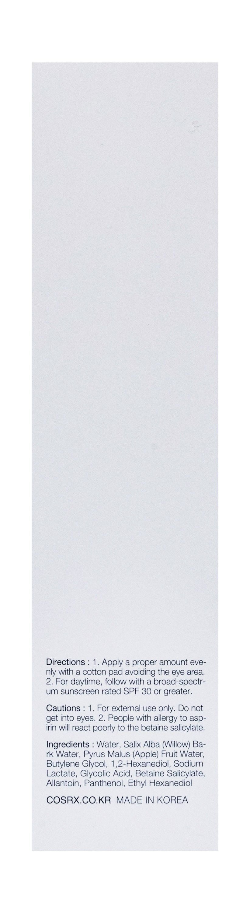 Cosrx AHA & BHA Clarifying, Refreshing & Soothing Treatment Facial Toner, 150ml product image 3