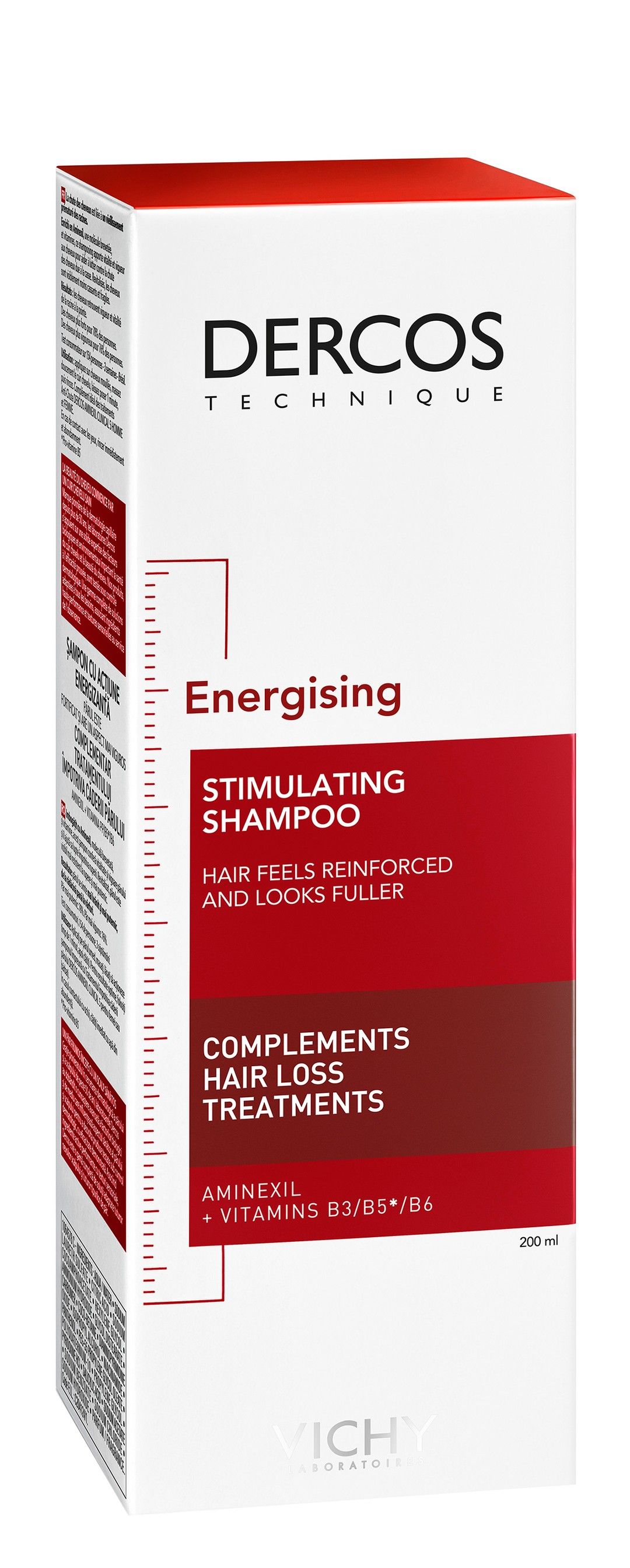 Vichy Dercos Energizing Anti-Hair Loss Shampoo with Aminexil, Vitamin B3, B5 & B6, 200ml product image 3