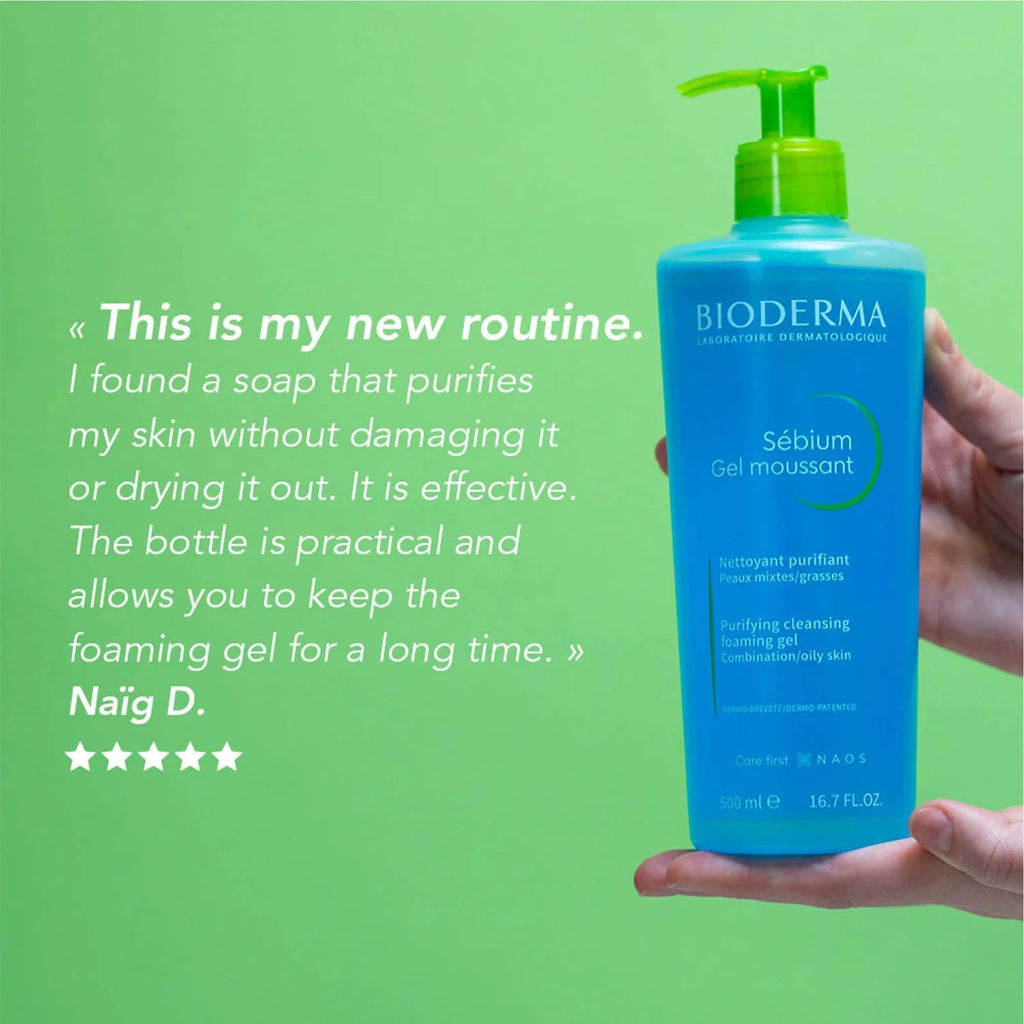 Bioderma Sebium Hypoallergenic Purifying & Cleansing Facial Cleanser Gel for Combination & Oily Skin, 200ml product image 6