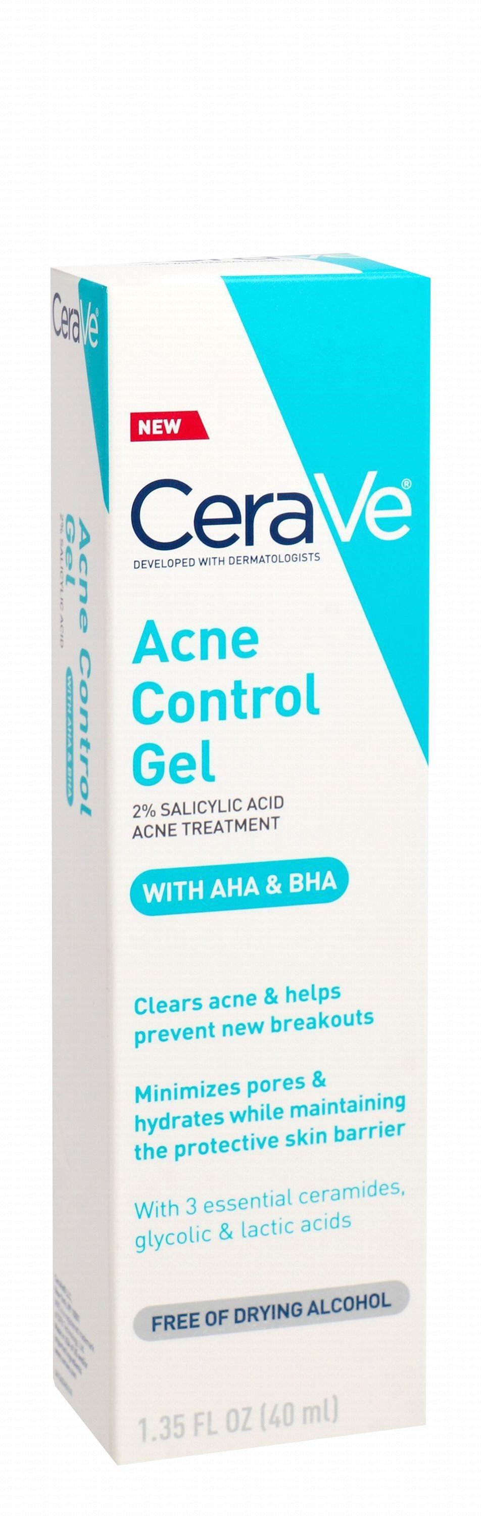 CeraVe 2% Salicylic Acid Acne Control Gel with AHA & BHA, 40ml product image