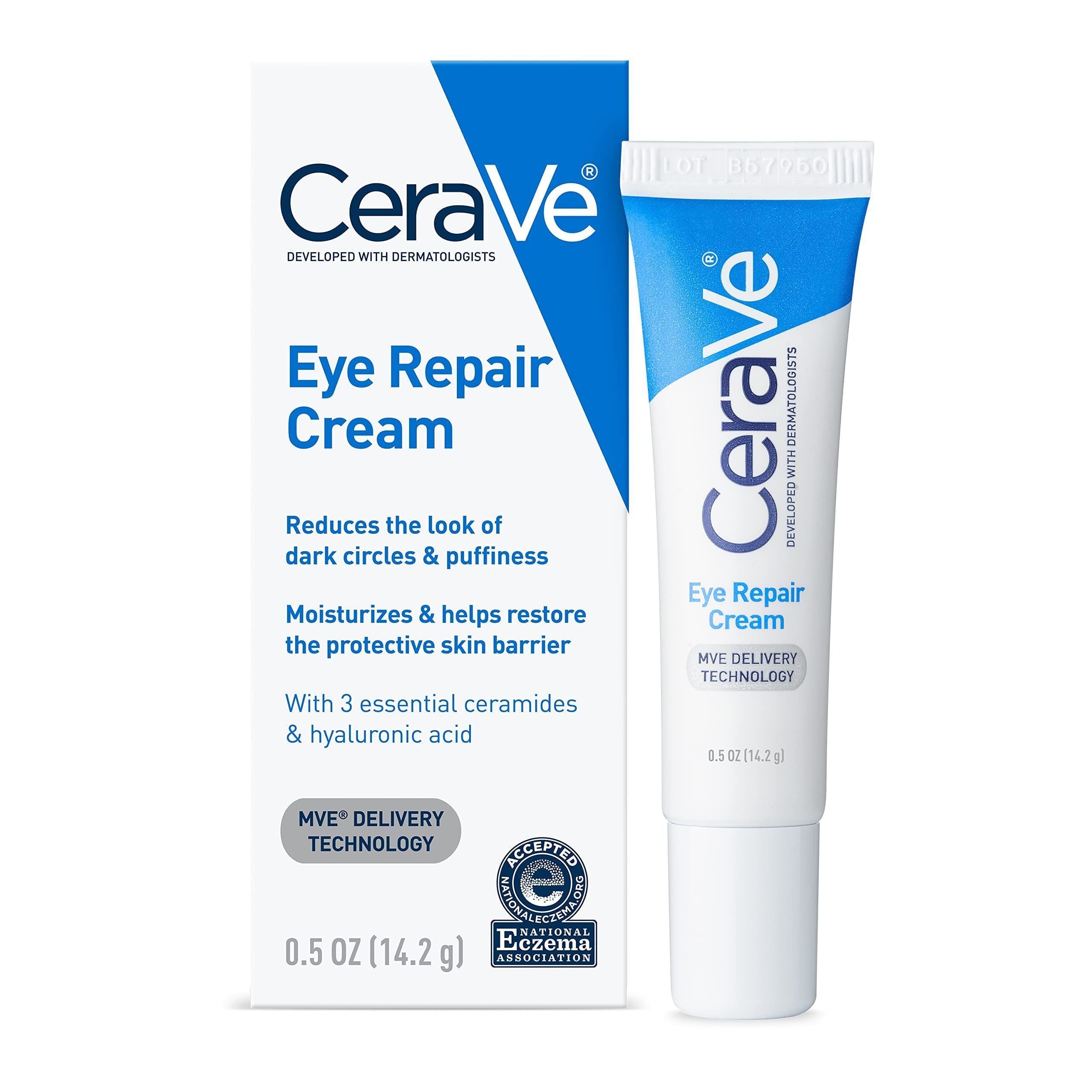 CeraVe Moisturizing, Restoring & Repairing Eye Cream with ingredients for Dark Circles & Puffiness, 14.2g product image 2