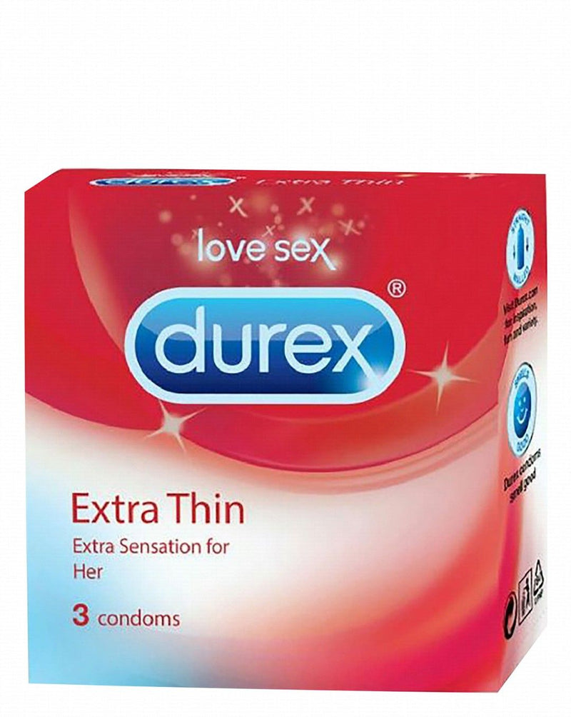 Durex Extra Thin Condoms, 3 Pieces
