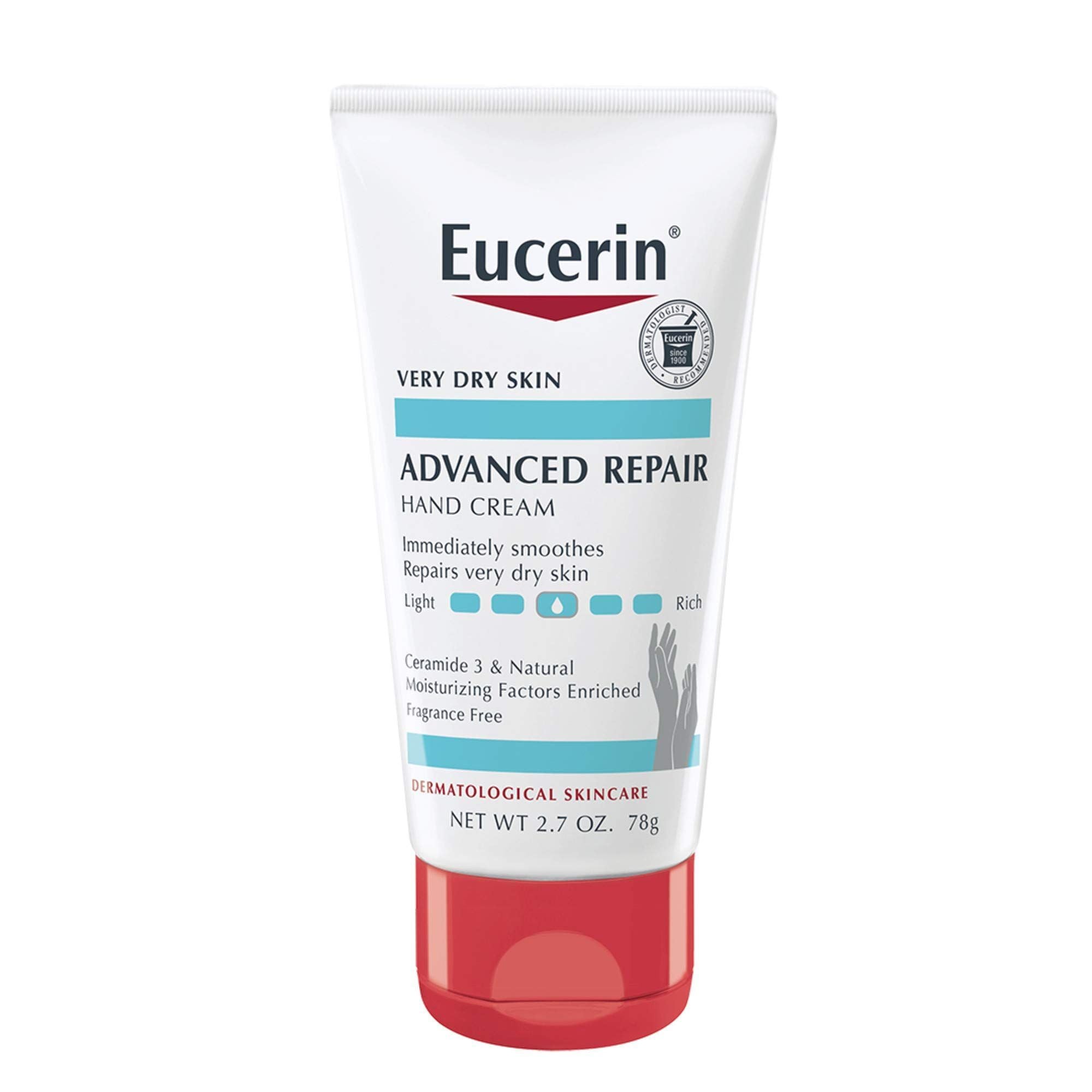 Eucerin Advanced Repair Non-Greasy Smoothing & Moisturizing Hand Cream with Ceramides for Very Dry Skin, 78g product image