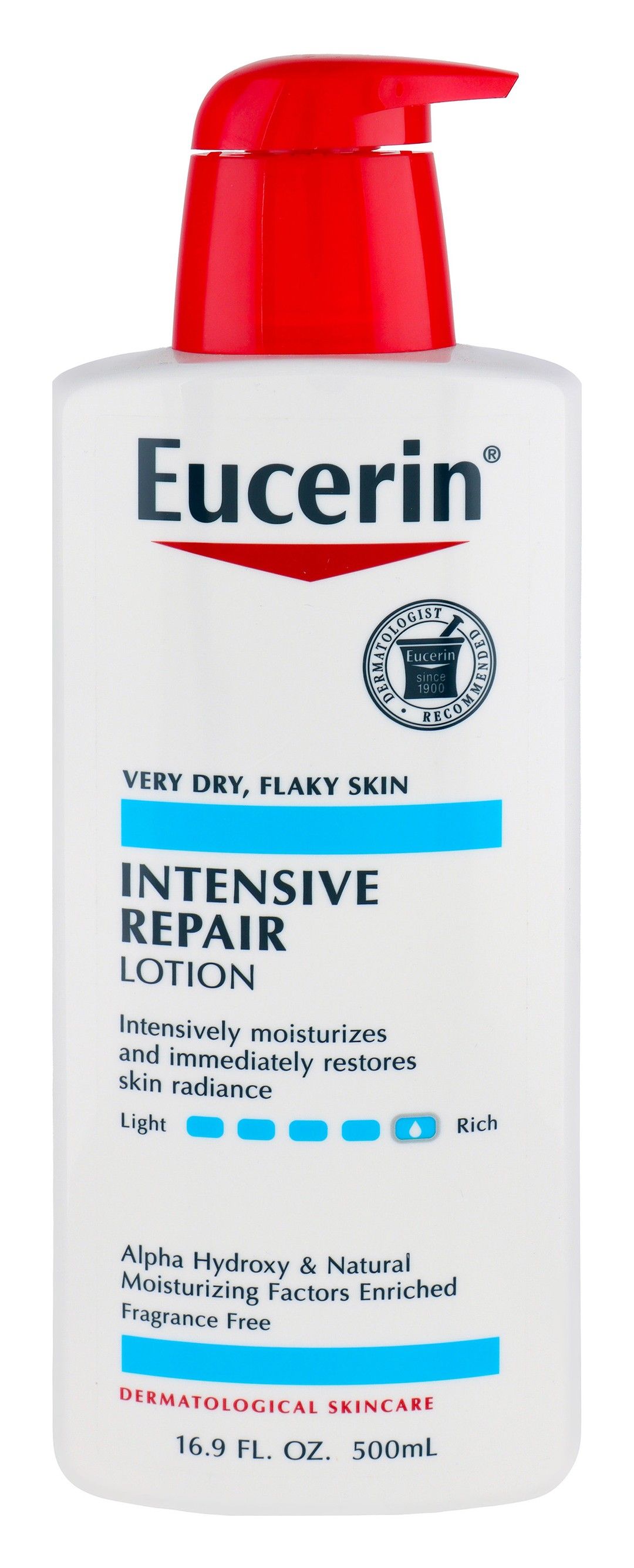 Eucerin Intensive Repairing, Moisturizing & Restoring Body Lotion with Alpha Hydroxy for Very Dry & Flaky Skin, 500ml product image