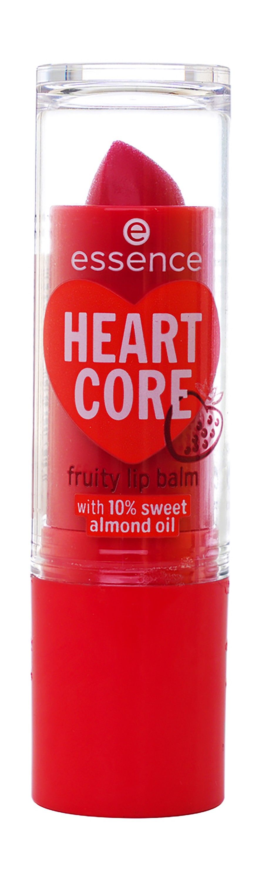 Essence Heart Core Fruity Lip Balm with Sweet Almond Oil Sweet Strawberry 02, 1 Piece product image