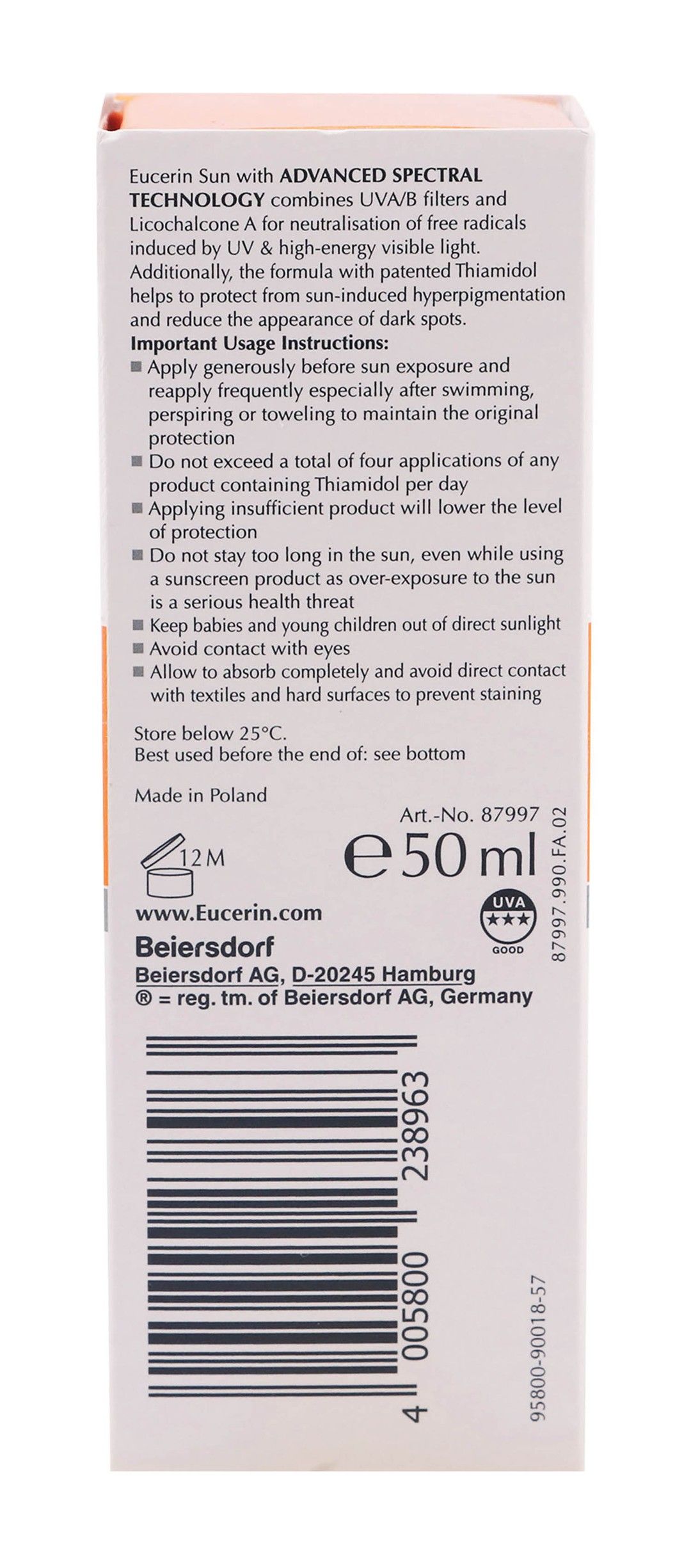 Eucerin Even Pigment Perfector Sunscreen SPF50+, 50ml product image 3