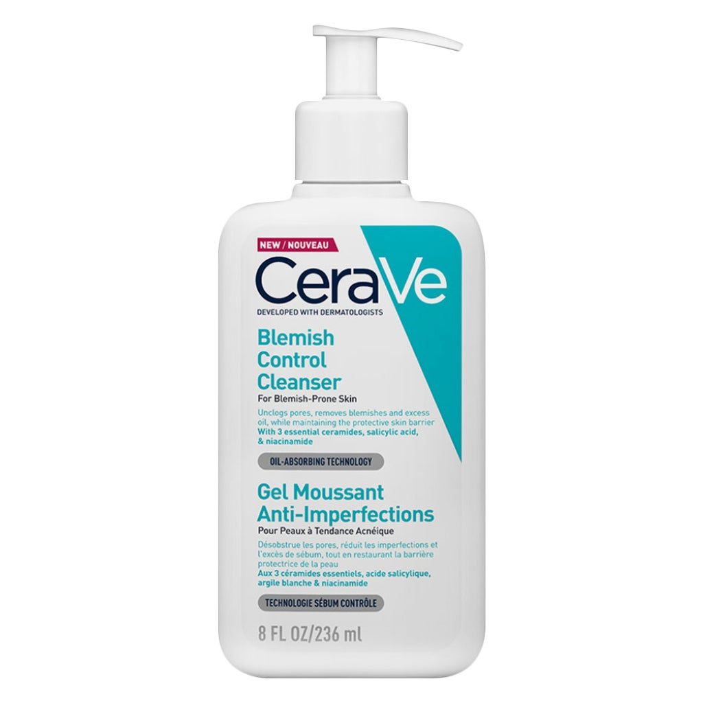 CeraVe Blemish Control Face Cleansing Gel with Ceramides, Salicylic Acid & Niacinamide for Blemish, 236ml product image