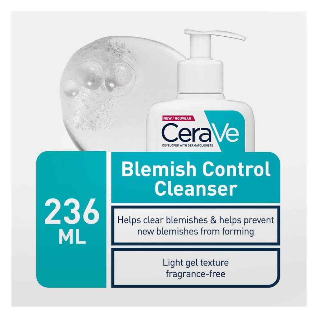 CeraVe Blemish Control Face Cleansing Gel with Ceramides, Salicylic Acid & Niacinamide for Blemish, 236ml product image 3