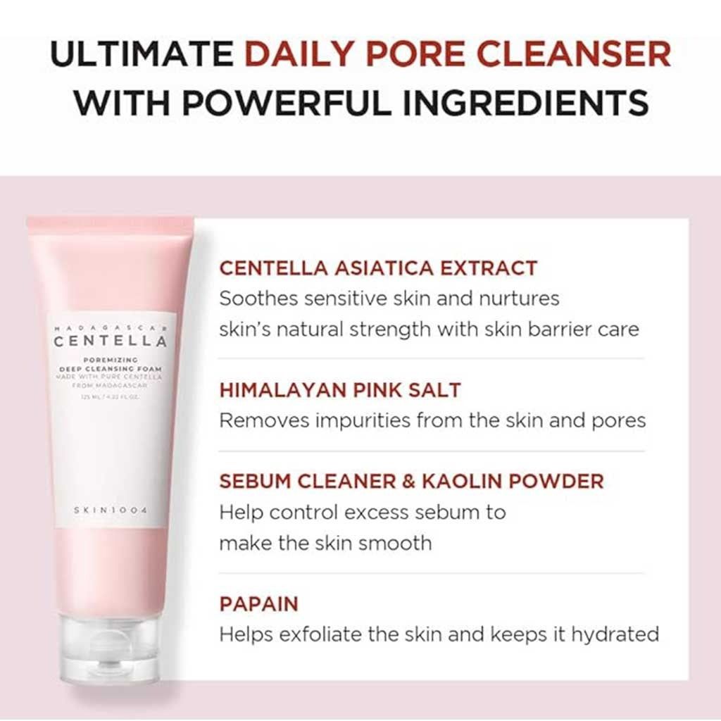 Skin1004 Madagascar Centella Poremizing Deep Foaming Facial Cleanser, 125ml product image 5