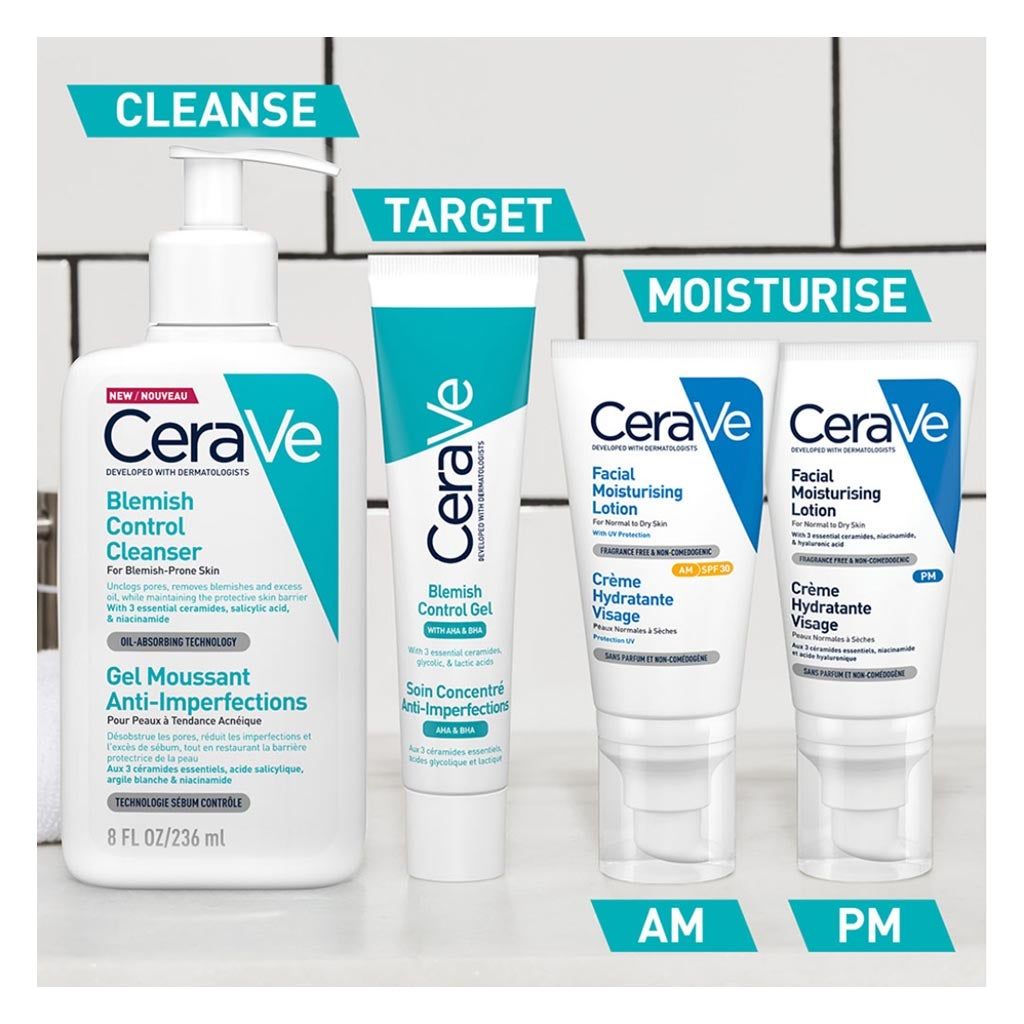 CeraVe Blemish Control Face Cleansing Gel with Ceramides, Salicylic Acid & Niacinamide for Blemish, 236ml product image 7