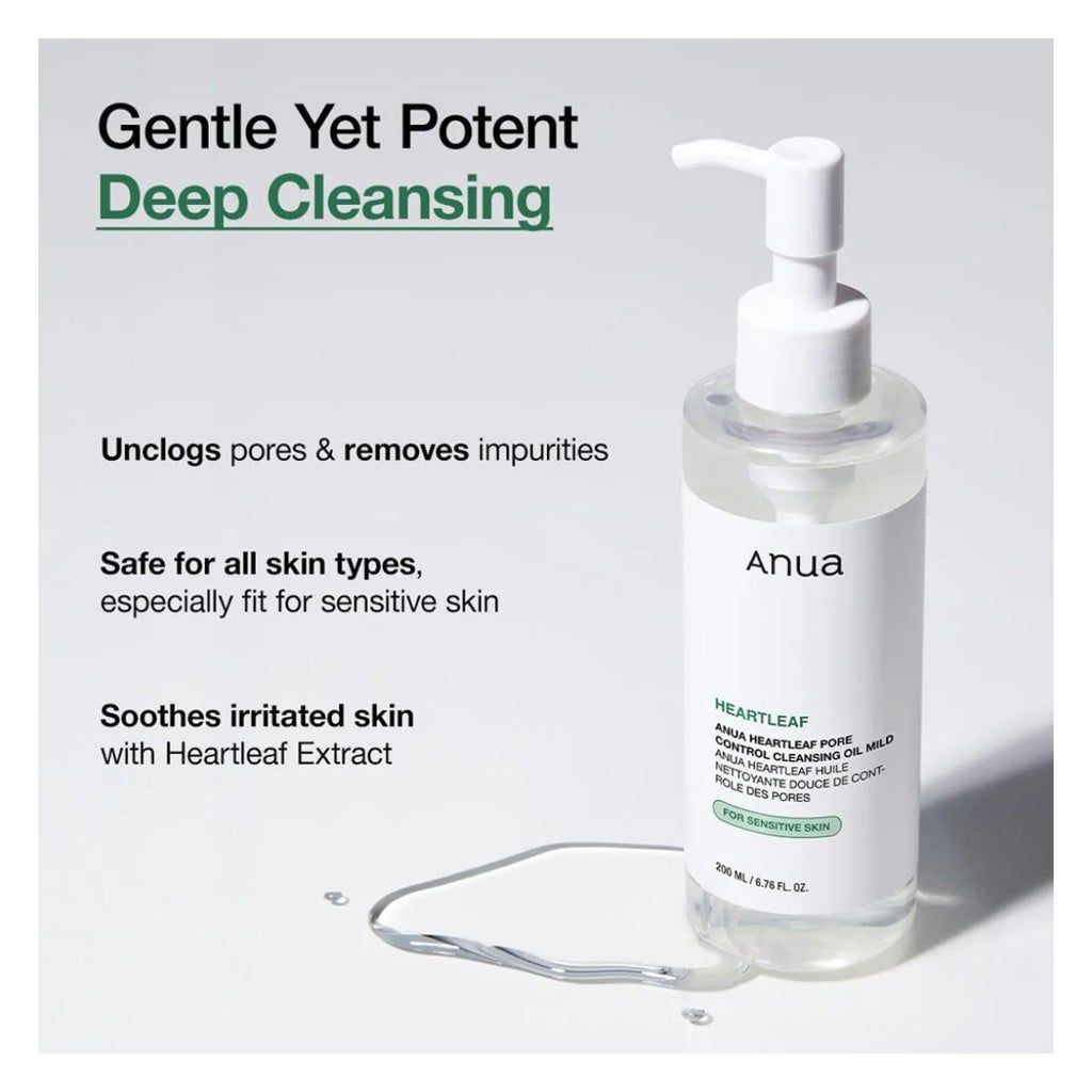 Anua Heartleaf Pore Control Cleansing Oil Mild 200ml No.9105 product image 3