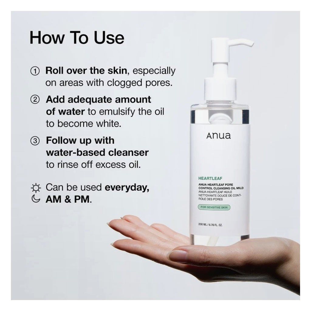 Anua Heartleaf Pore Control Cleansing Oil Mild 200ml No.9105 product image 4