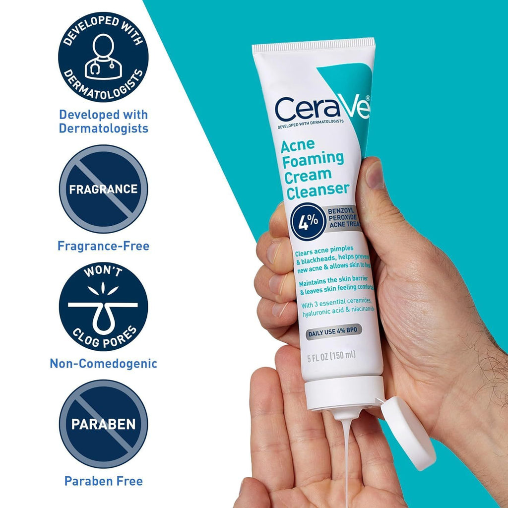 CeraVe Acne Foaming Cream Cleanser, 150ml product image 5