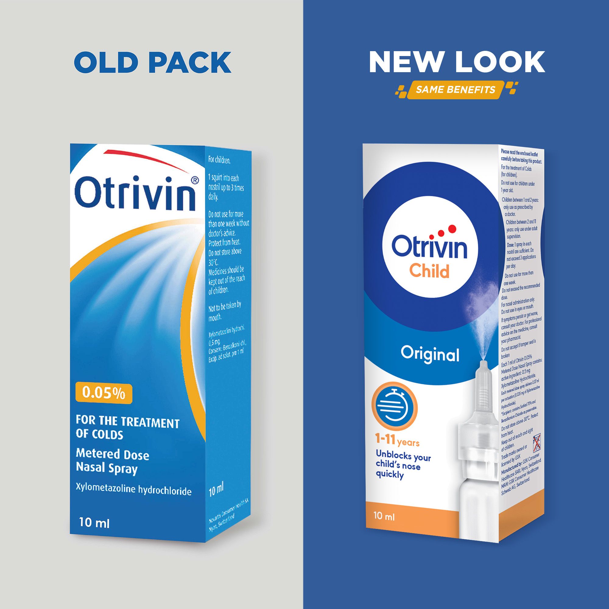 Otrivin 0.05% Child Nasal Decongestant Spray, For Ages 1-11, 10ml product image 2