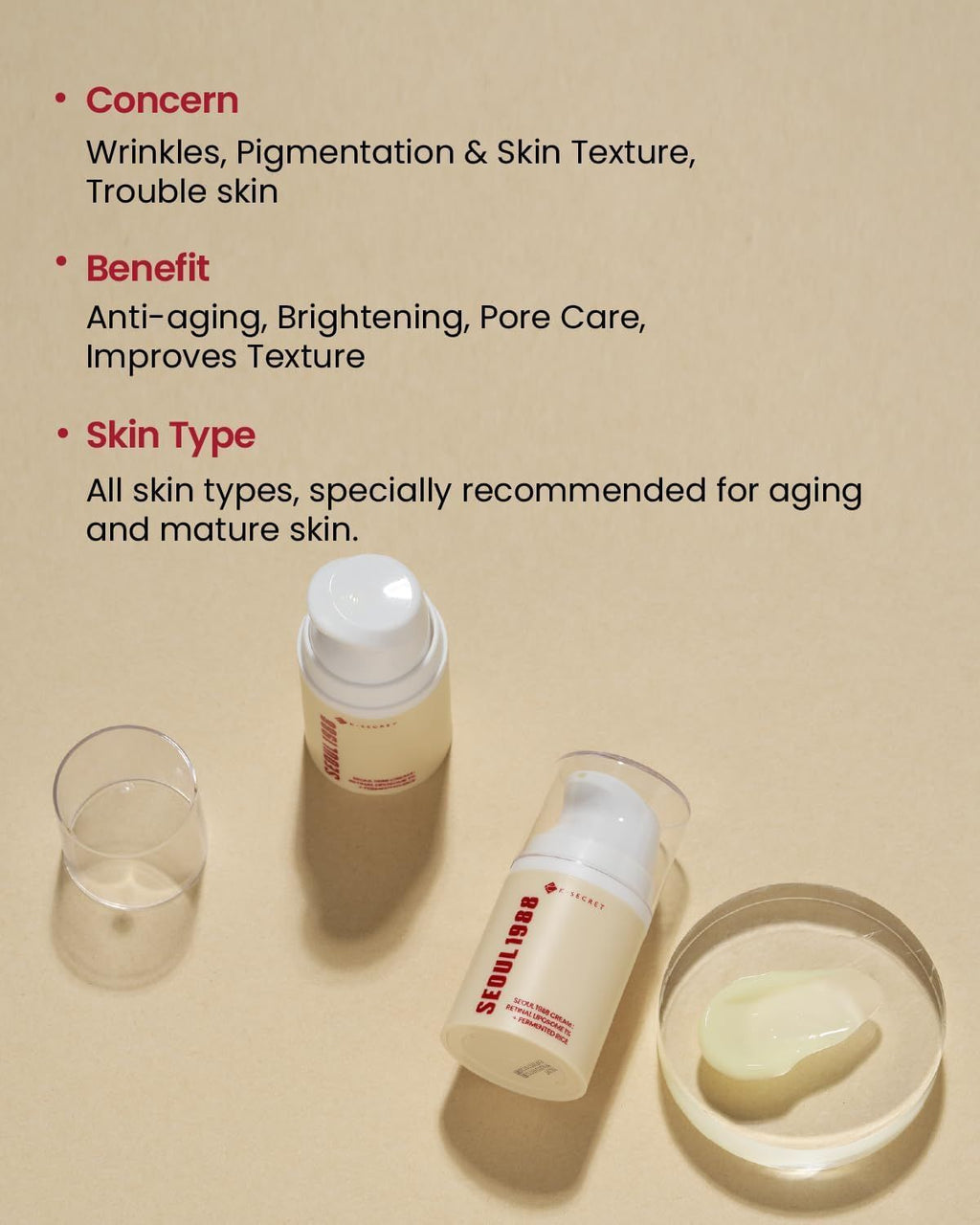 K-secret Seoul 1988 Retinal Liposome 1% + Fermented Rice Cream, 50ml product image 5