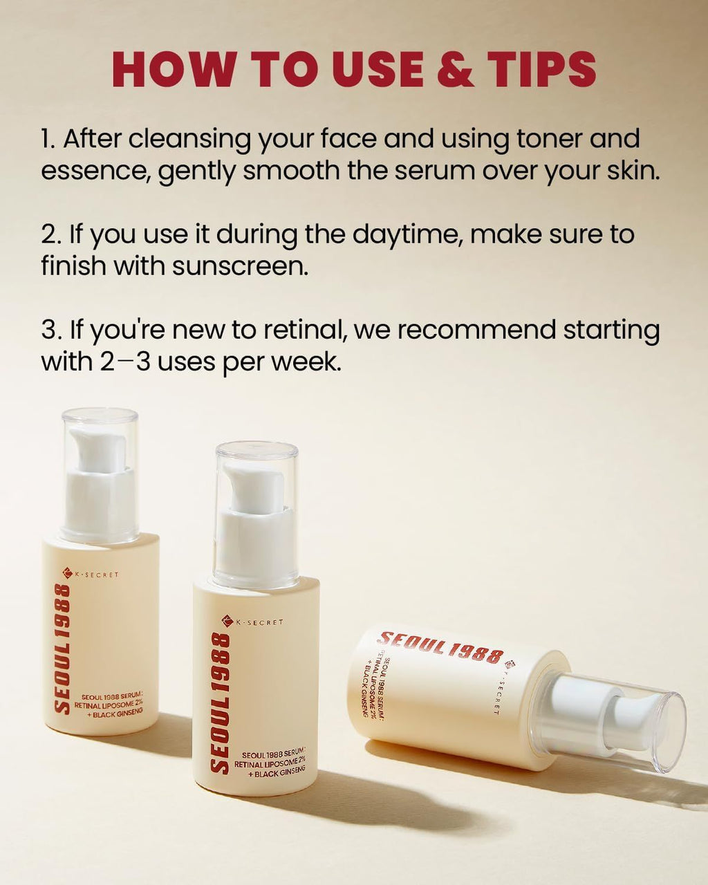 K-Secret Seoul 1988 Serum Retinal Liposome 2% + Black Ginseng, 30ml product image 7