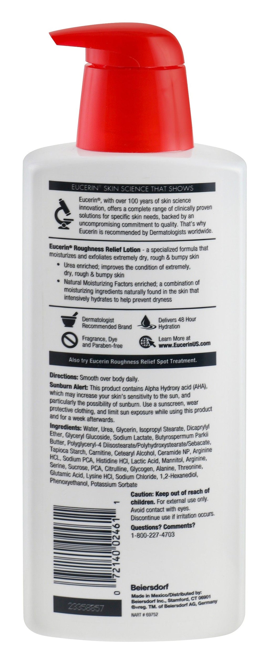 Eucerin Roughness Relief & Smoothing Body Lotion with Urea & Ceramide for Dry & Rough Skin, 500ml product image 2