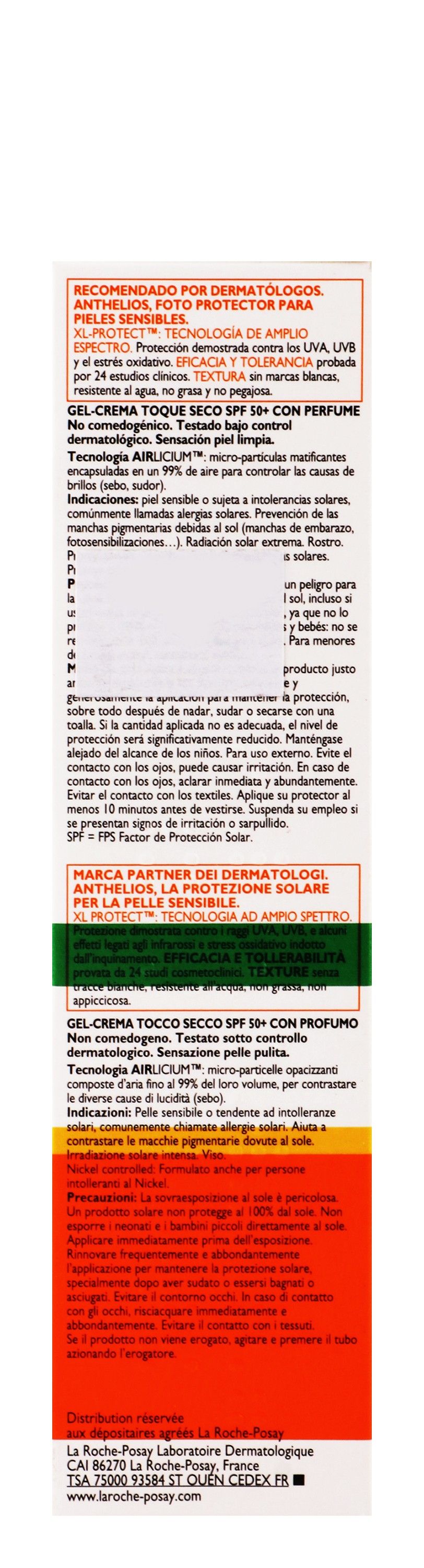 La Roche-Posay Anthelios XL Anti-Shine Dry Touch Sunscreen for Sensitive & Sun Intolerant Skin SPF50+, 50ml product image 5