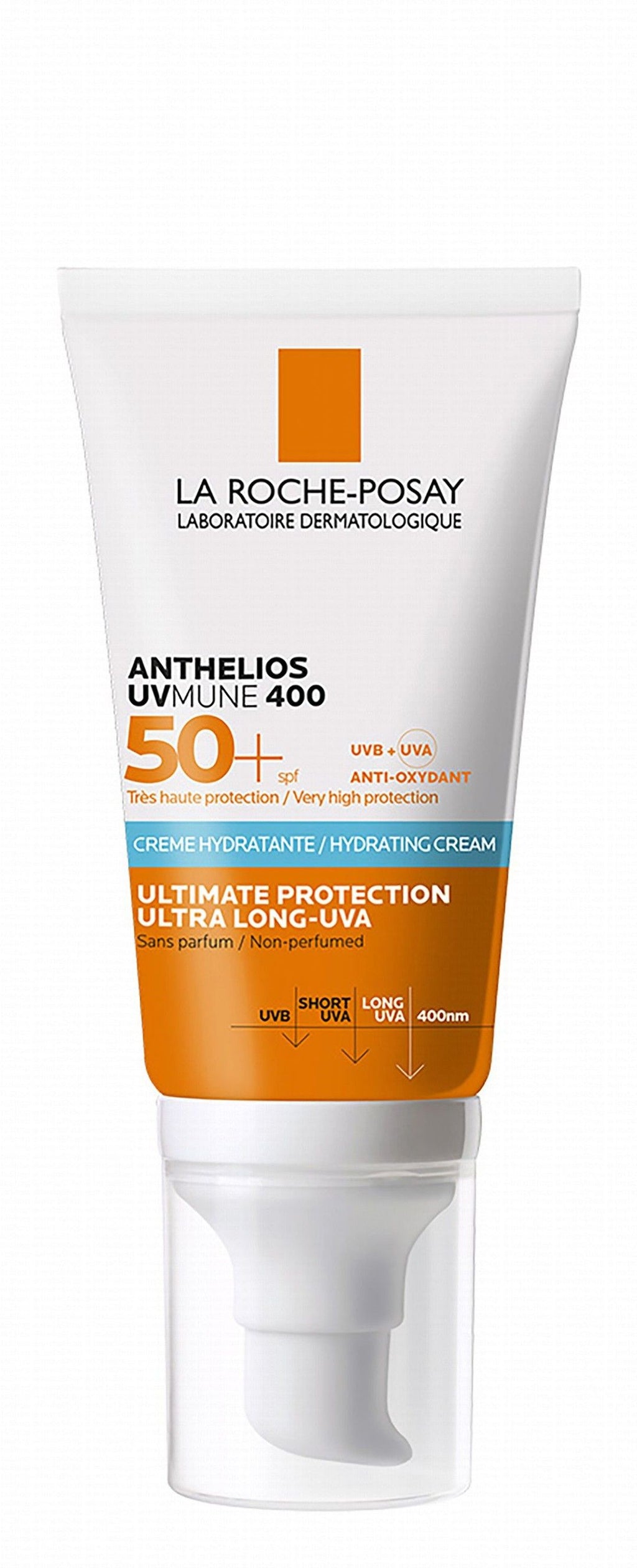 La Roche-Posay Anthelios Uvmune 400 Water-Resistant Hydrating Facial Sunscreen for Sensitive Skin SPF50+, 50ml product image