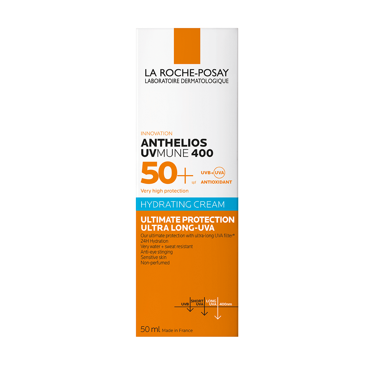 La Roche-Posay Anthelios Uvmune 400 Water-Resistant Hydrating Facial Sunscreen for Sensitive Skin SPF50+, 50ml product image 3