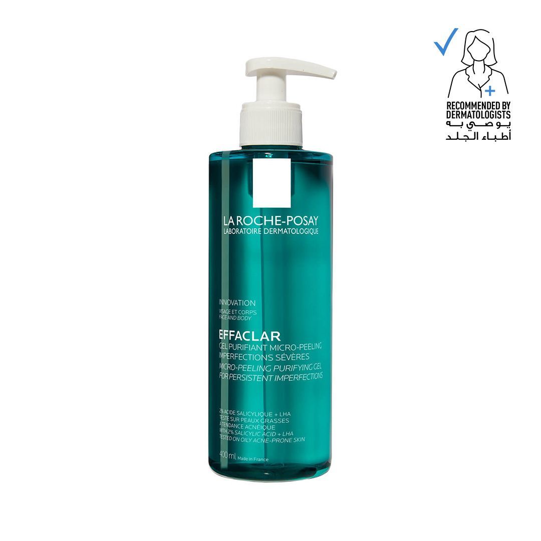 La Roche-Posay Effaclar Purifying & Micro-Peeling Face & Body Gel with 2% Salicylic Acid & LHA, 400ml product image