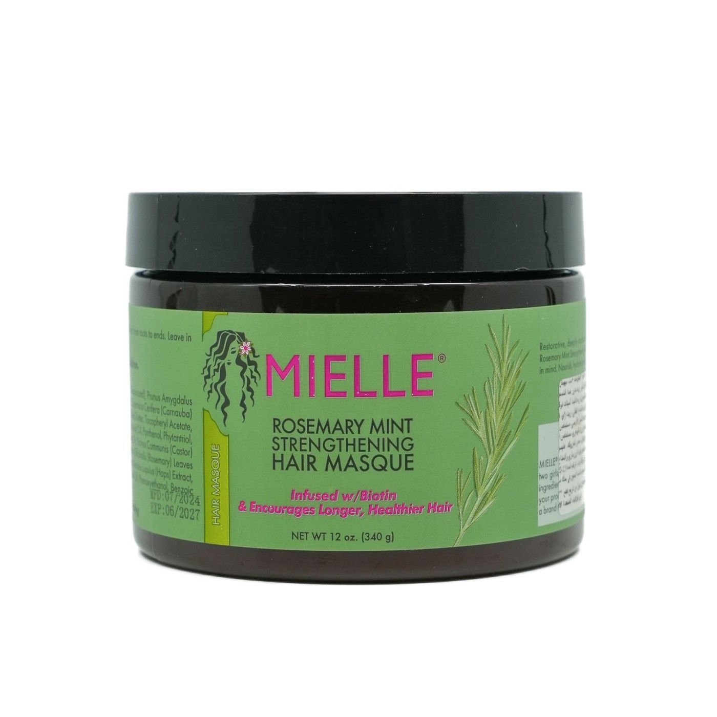 Mielle Growth Enhancer & Strengthening Hair Mask with Rosemary, Mint & Biotin, 340g product image