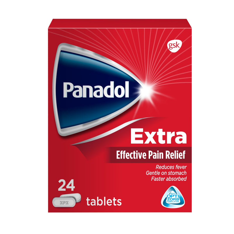 Panadol Extra With Optizorb For Tough Pain Relief, 24 Tablets