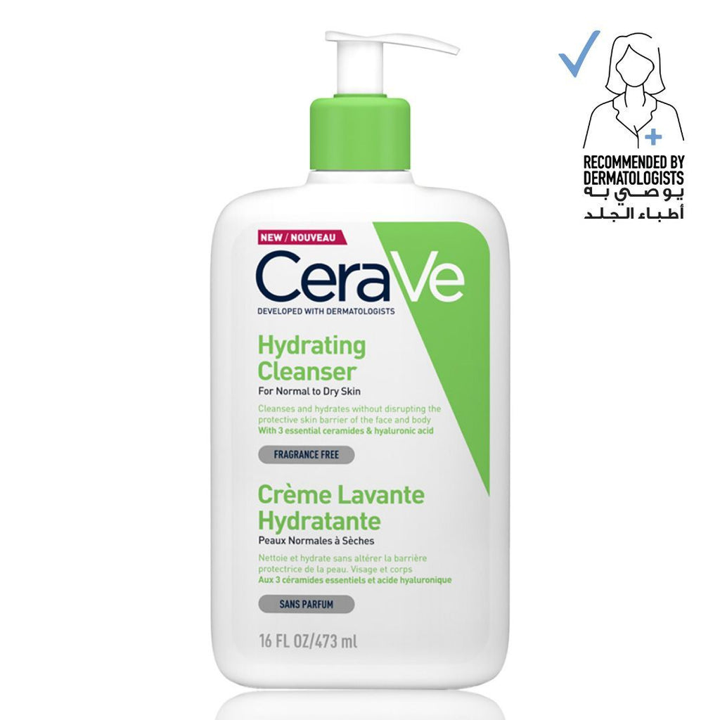 CeraVe Hypoallergenic Hydrating Face & Body Cleanser with Ceramides & Hyaluronic Acid, 473ml product image