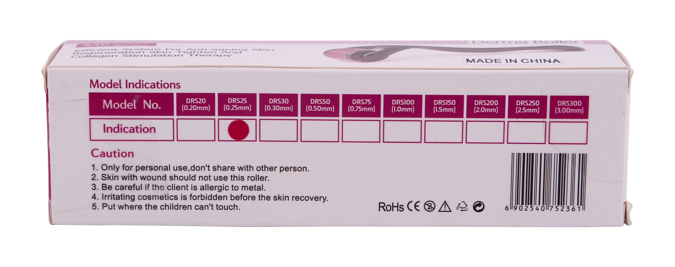 DRS Derma Roller with 0.25mm Needles, 1 Piece product image 4