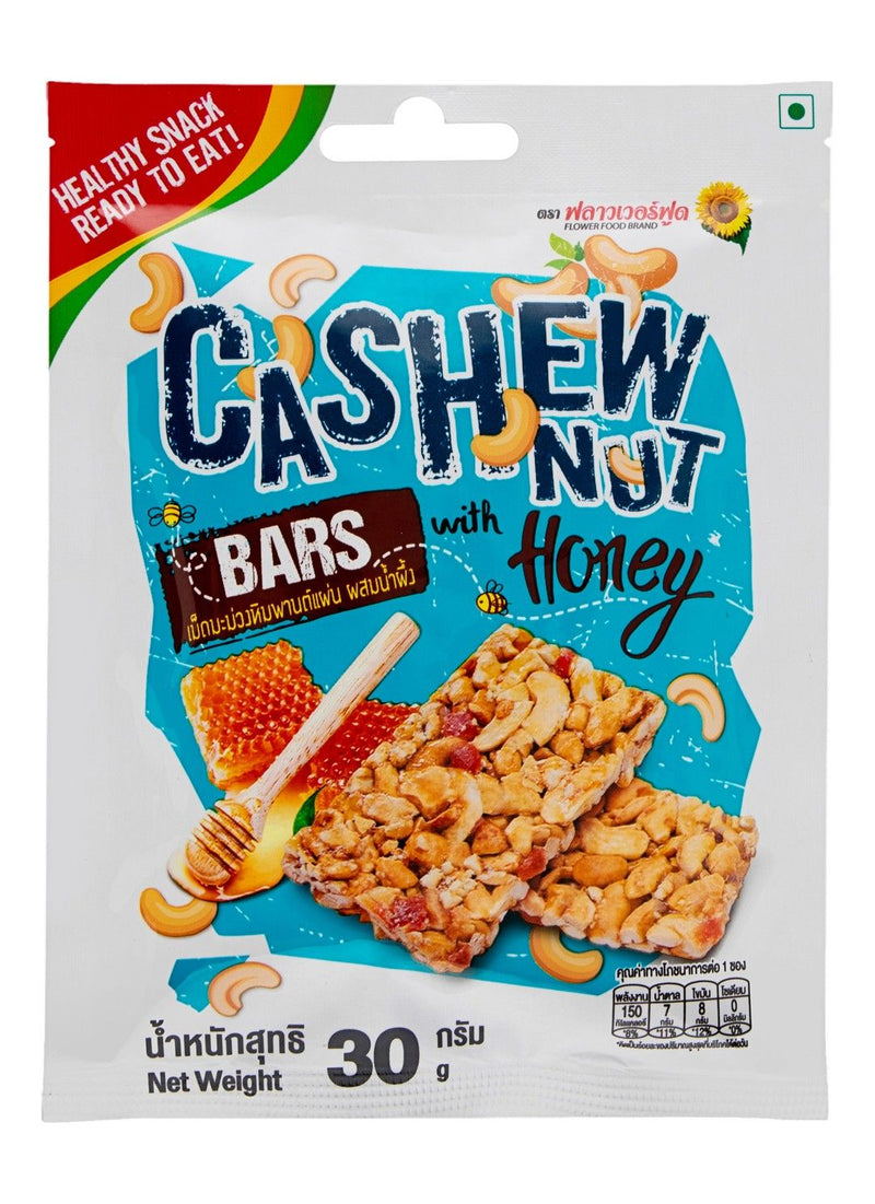 Flower Food Cashew Nut Bar with Honey, 30g