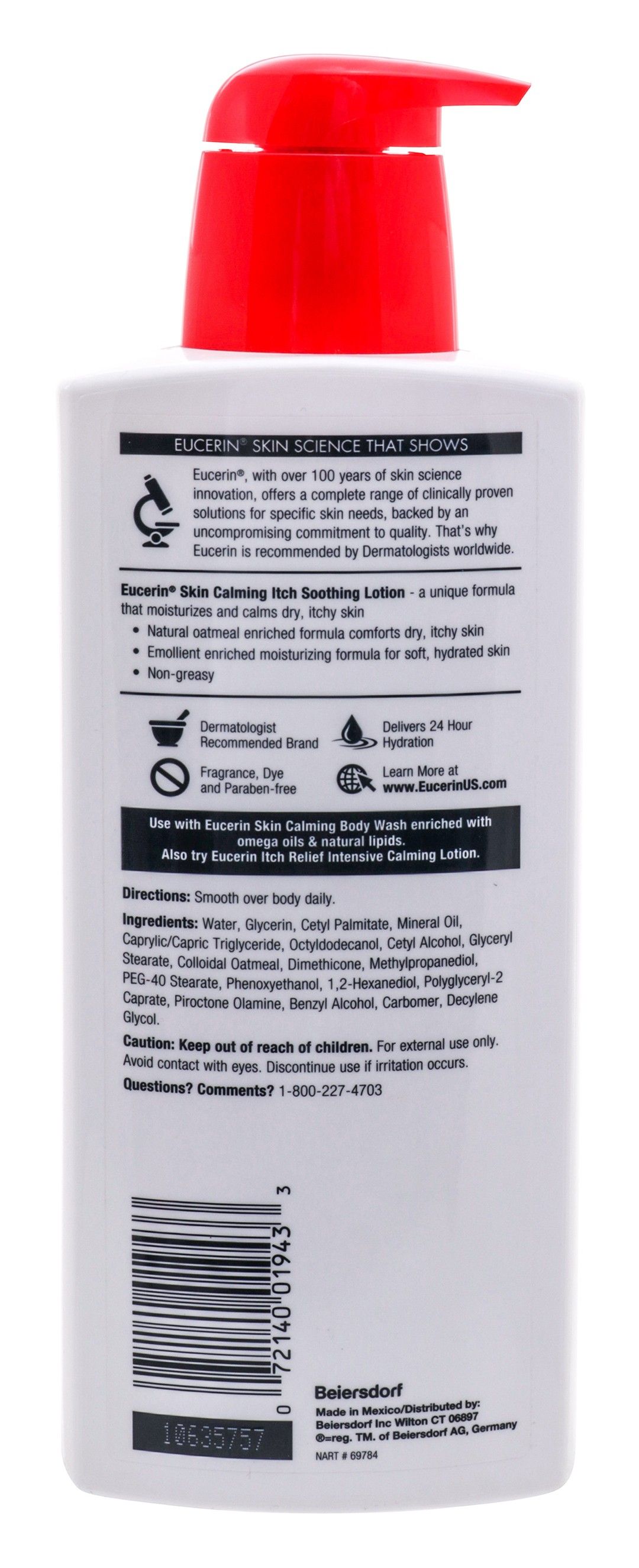 Eucerin Skin Calming Itch Soothing Lotion, 500ml product image 2