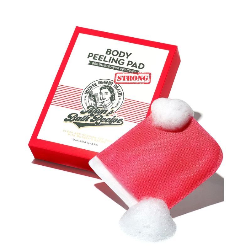 Mom'S Bath Recipe Red Body Peeling Pad, 8 Pack product image