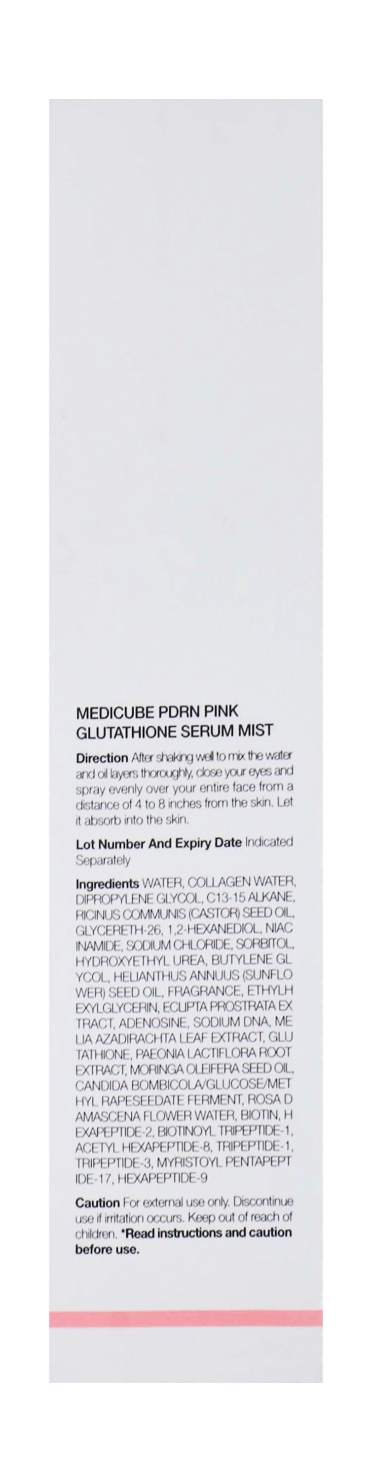 Medicube PDRN Pink Glutathione Serum Mist, 100ml product image 3