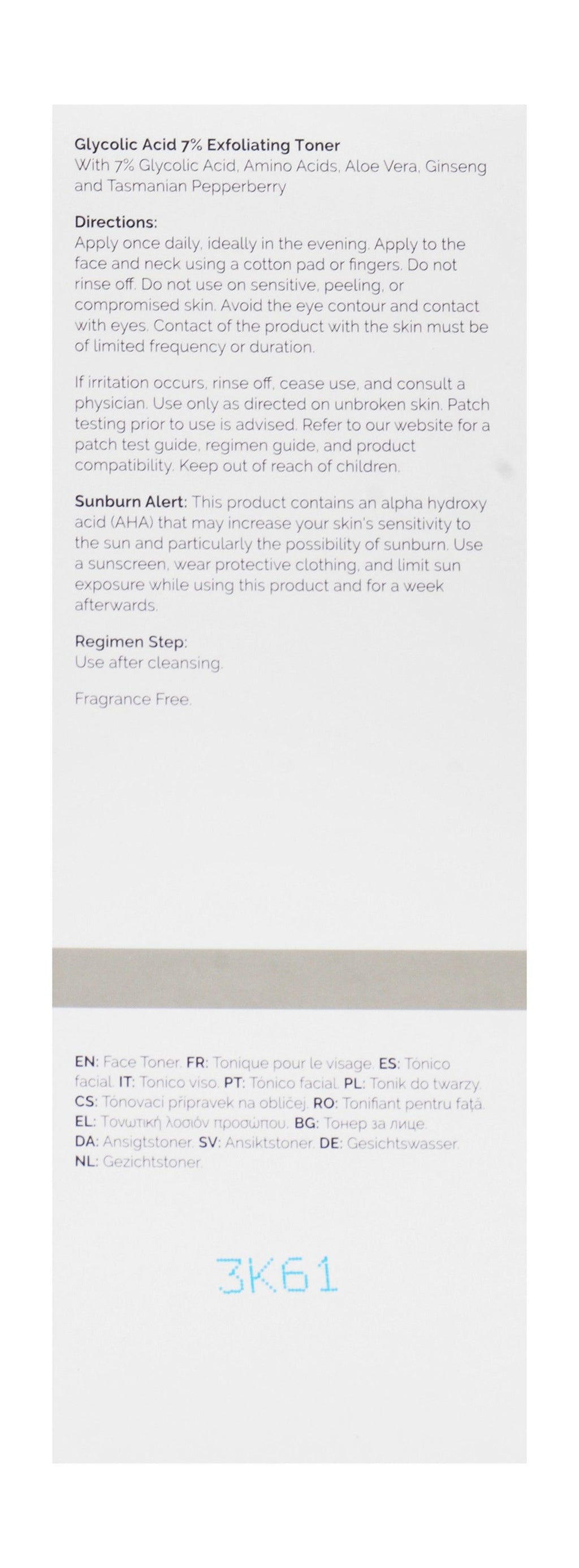 The Ordinary Glycolic Acid 7% Exfoliating Toner, 100ml product image 2