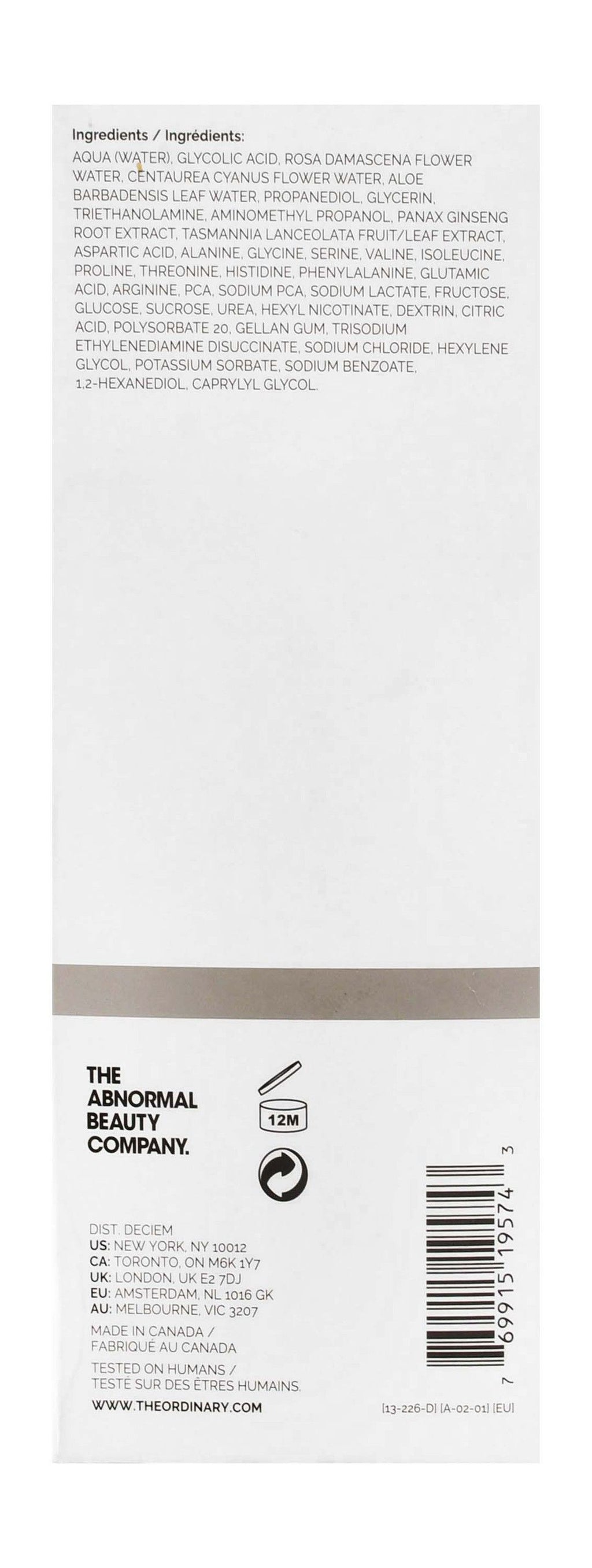 The Ordinary Glycolic Acid 7% Exfoliating Toner, 240ml product image 4