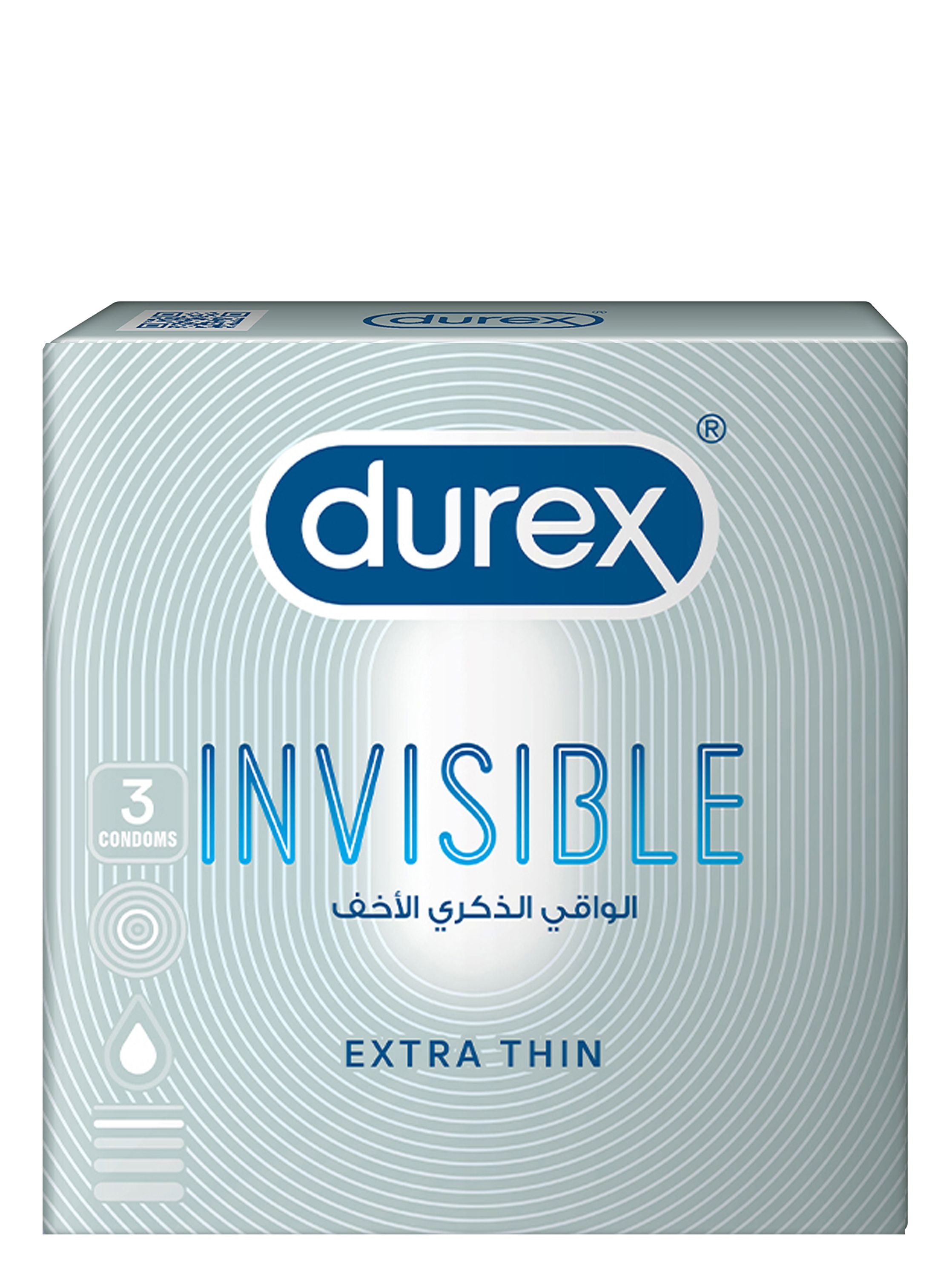 Durex Invisible Extra Thin Condoms, 3 pieces product image
