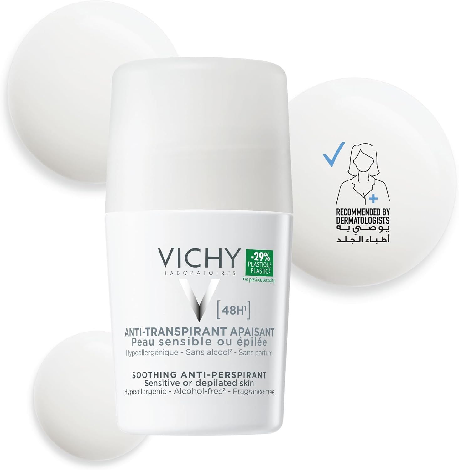 Vichy 48 Hours Anti Perspirant Deodorant for Sensitive Skin, 50ml product image
