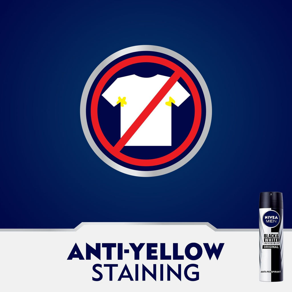Nivea Men Black & White Spray Deodorant 72H, 150ml product image 3