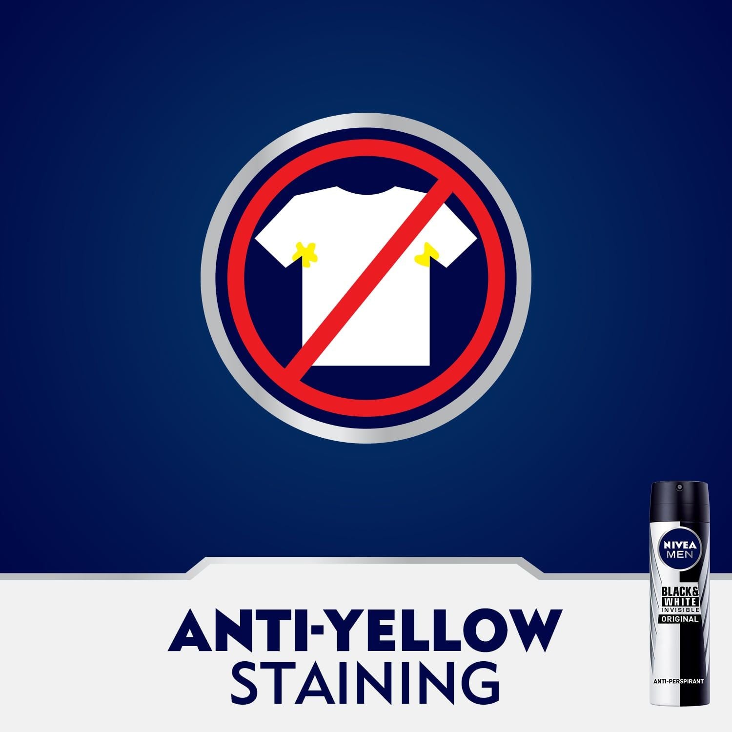Nivea Men Black & White Spray Deodorant 72H, 150ml product image 3