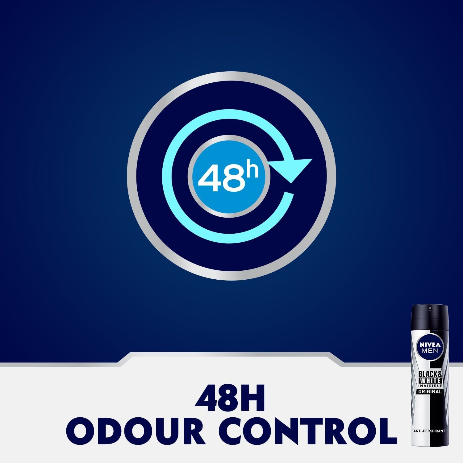 Nivea Men Black & White Spray Deodorant 72H, 150ml product image 4