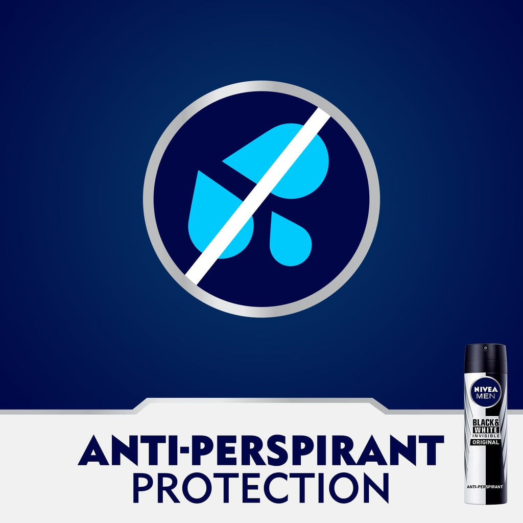 Nivea Men Black & White Spray Deodorant 72H, 150ml product image 5