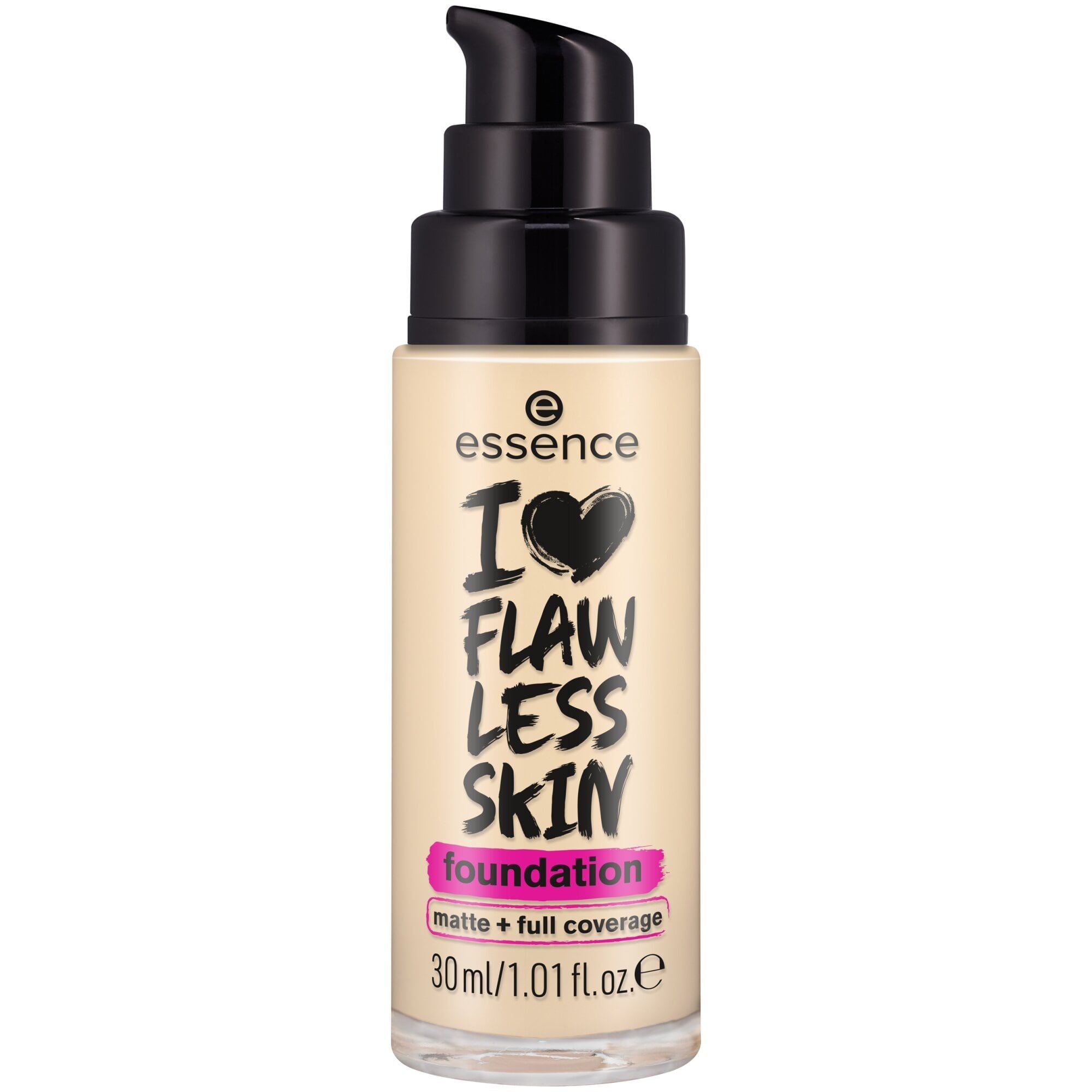 Essence I Love Flawless Skin Full Coverage Matte Liquid Foundation SPF20 Medium Porcelain 20, 30ml product image