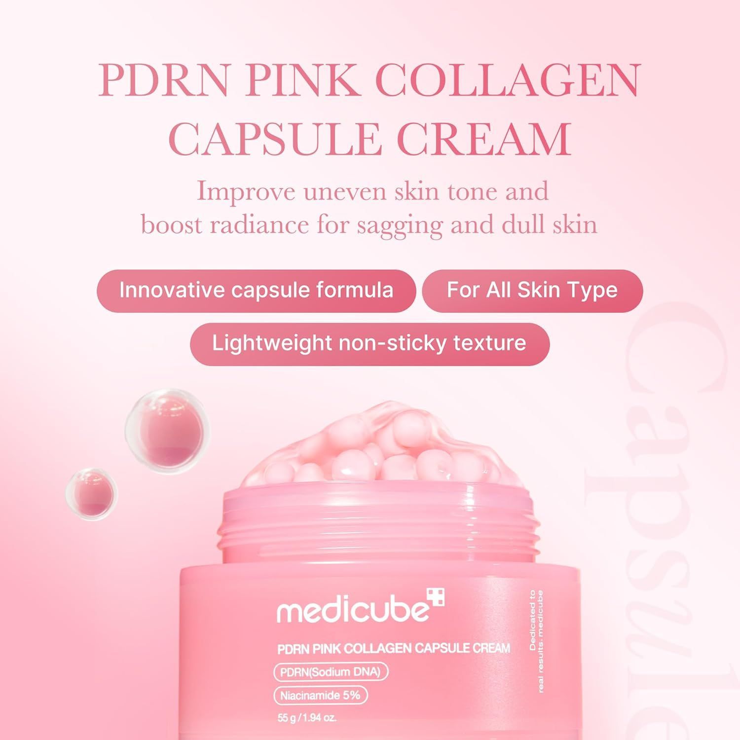 Medicube PDRN Pink Collagen Capsule Cream, 55g product image 3