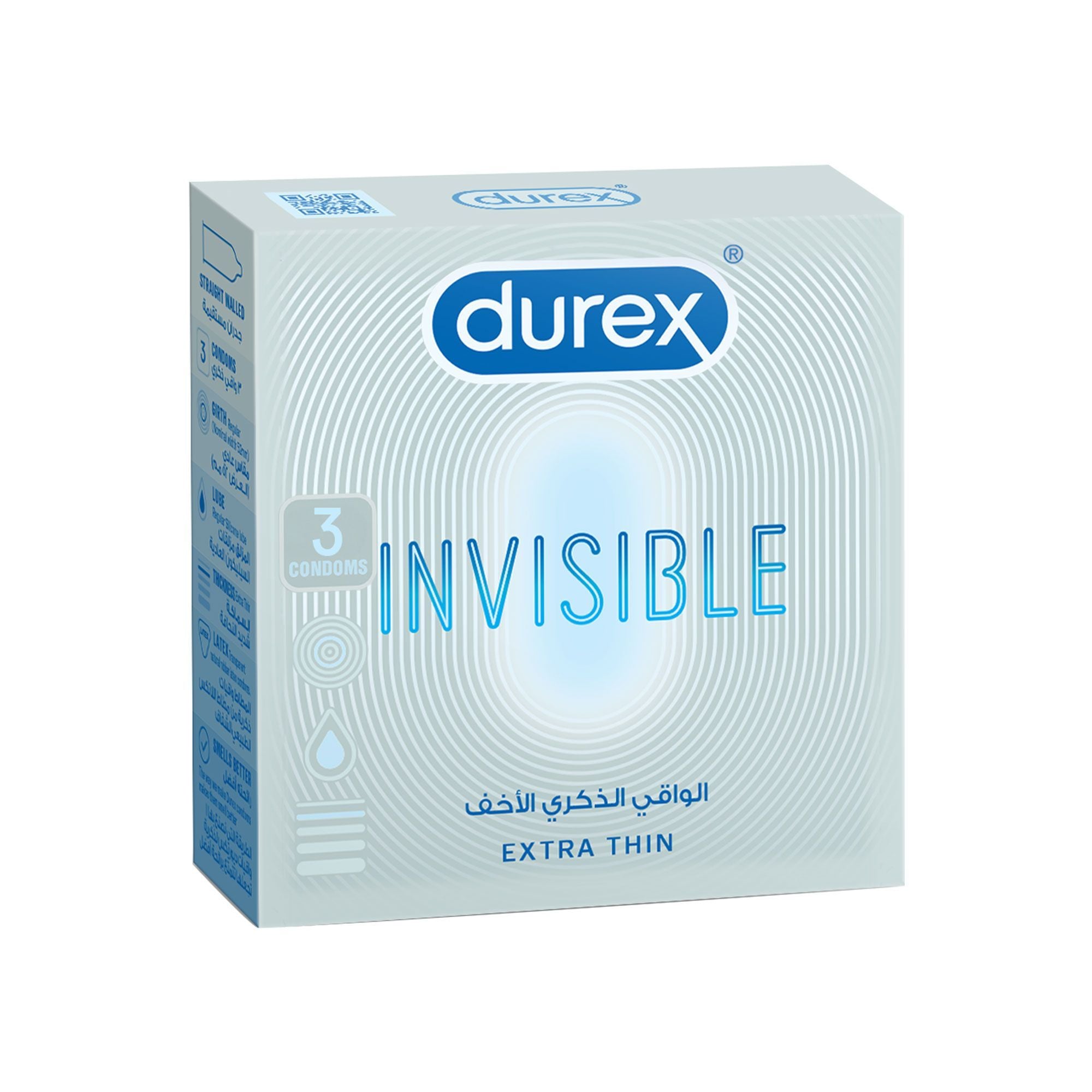 Durex Invisible Extra Thin Condoms, 3 Pieces product image
