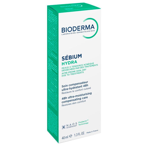 Bioderma Sebium Hydra Hypoallergenic Ultra Moisturizing & Compensating Face Cream for Dry Acne, 40ml product image
