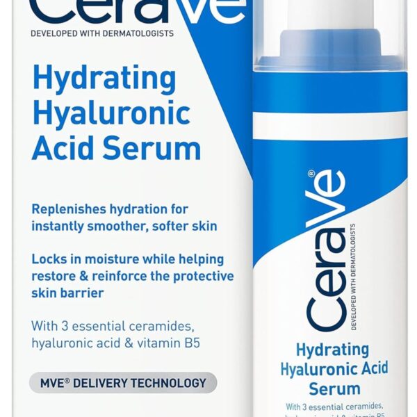 Hyaluronic Acid Serum for Face with Vitamin B5 and Ceramides, Hydrating Face Serum, 30 Ml